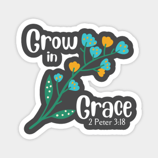 Grow in Grace Flower Magnet