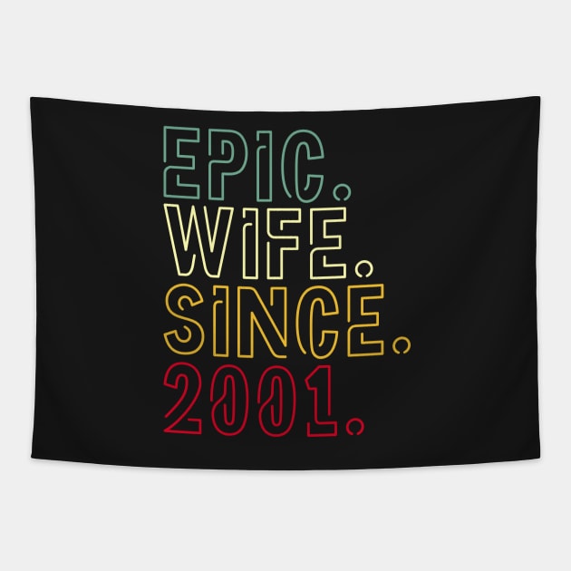 Epic wife since 2001 - 21st wedding anniversary gift for her Tapestry by PlusAdore