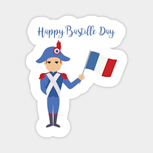 Soldier holding the French flag - Bastille Day Magnet