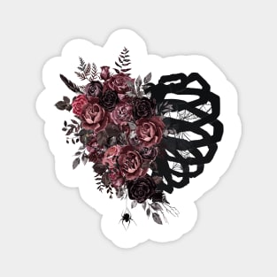 Gothic Art | Dark Floral Art | Moody Aesthetics Magnet