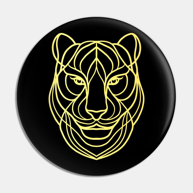 Tiger line art Pin by ReasArt