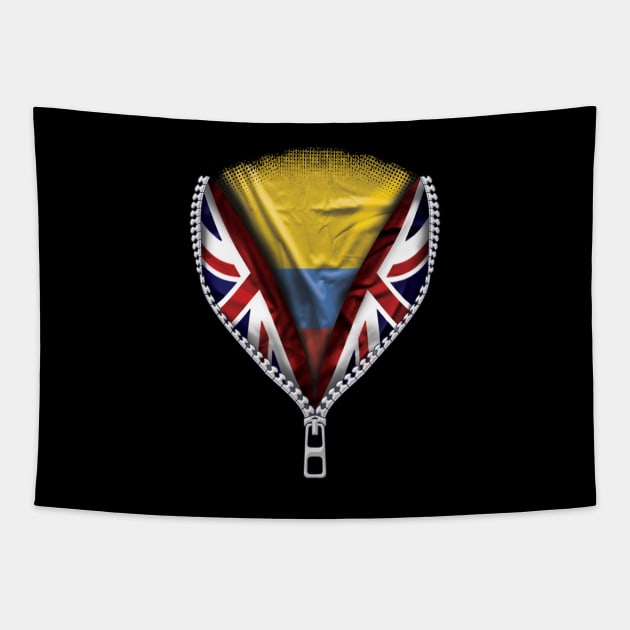 Colombian Flag  Colombia Flag zipped British Flag - Gift for Colombian From Colombia Tapestry by Country Flags