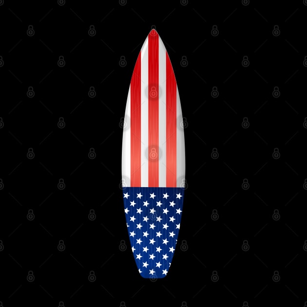 Surf Board American US Flag Patriotic Surfers by Swagmart