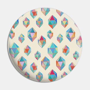 Floating Gems - a pattern of painted polygonal shapes Pin