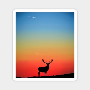 Stag Sunset Magnet