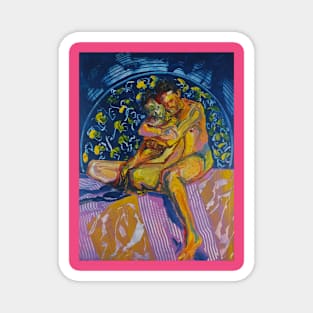 Beautiful colourful nude lovers Magnet