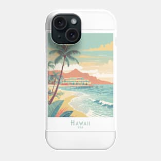 Hawaii Vintage Travel Poster Phone Case