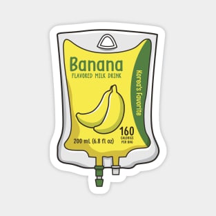 Aesthetic Korean Banana Milk IV Bag for medical and nursing students, nurses, doctors, and health workers who love milk Magnet