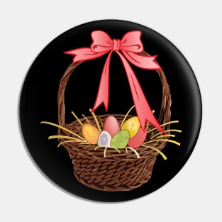 Easter Eggs in Basket Pin