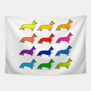 Corgi Color Chart Tapestry