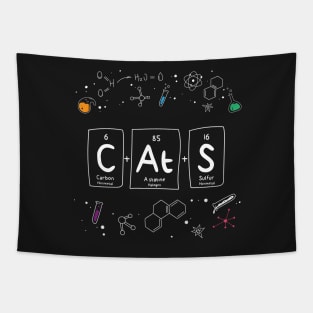 Elements of Cat Dark Side Tapestry