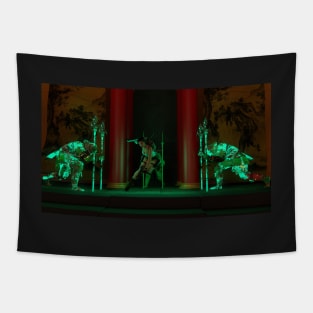 Floating islands jade guards Tapestry