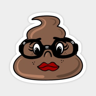 Poop emoji - The lady poop Magnet