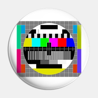 TV test pattern Pop Art Pin