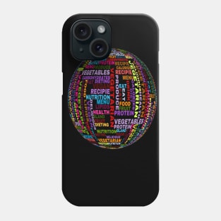 vegan words world Phone Case