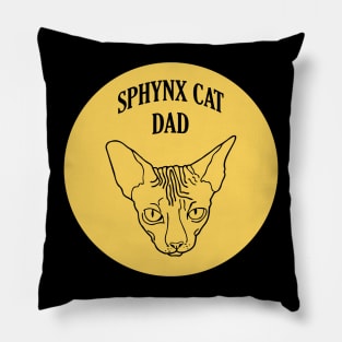 Sphynx Cat Dad , Cat lover Pillow