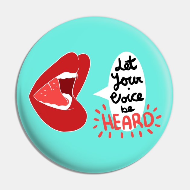 Let Your Voice be Heard Pin by BundleBeeGraphics