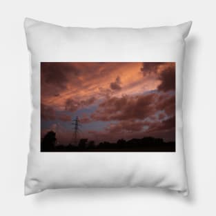 Kansas Stormy Night out back Pillow