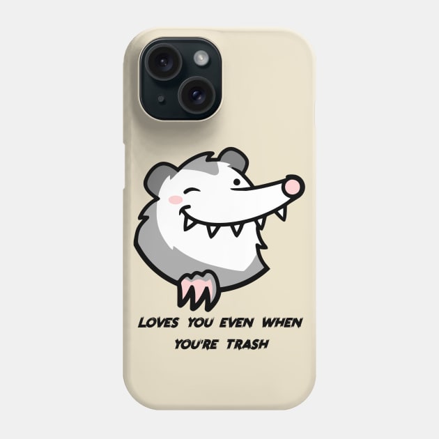 Trash Opossum Phone Case by KYFriedDice