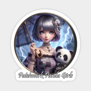 Patchwork Panda Girls Magnet