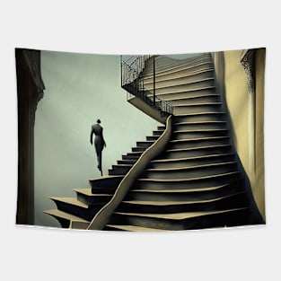 [AI Art] Stairways, inspired by the works of a surrealist master Tapestry