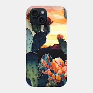 Desert Succulent Sunset Phone Case