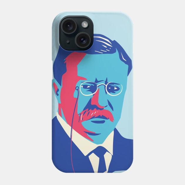 President Teddy Roosevelt Pop Art Portrait Phone Case by SLAG_Creative