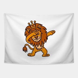 Dabbing Lion Crown Dutch dab King's day king Tapestry