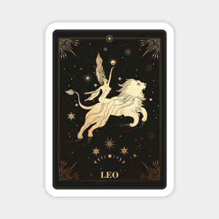 Leo Zodiac Sign Golden Magnet