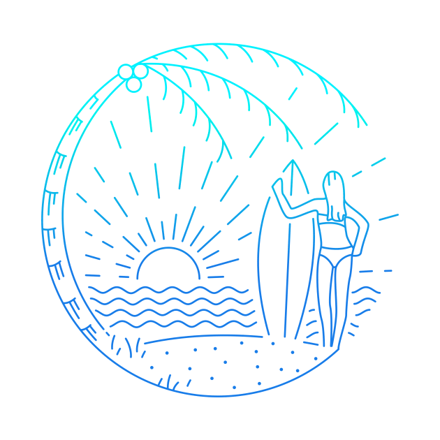 SURFING PARADISE by polkamdesign