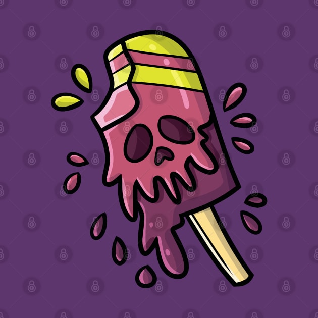 Skull Popsicle by Jocularity Art