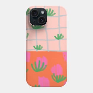 Tropical Plants Grid Phone Case