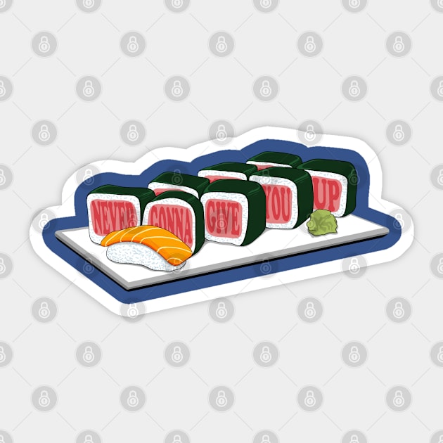 Rick Roll with Nigiri - Rick Roll - Sticker