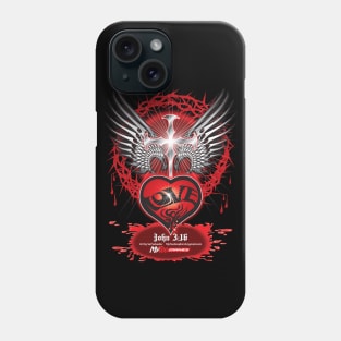 Cross Tribal Winged Heart Phone Case