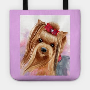 Yorkshire Terrier Dog Portrait Tote