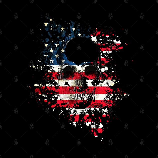 skull, bandanas, american, usa, flag by Collagedream