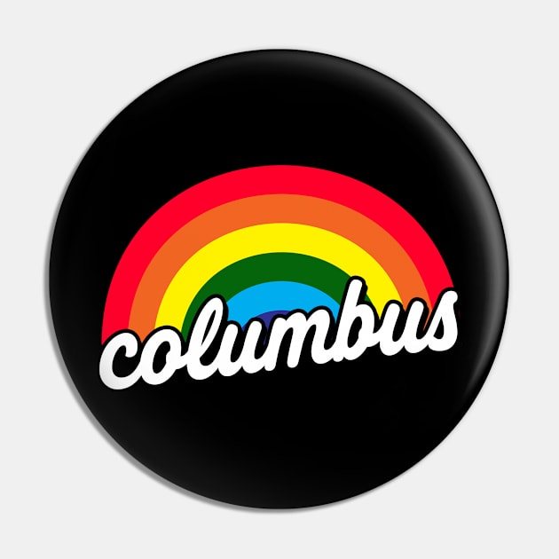 Columbus Pride Rainbow Flag Pin by McNutt