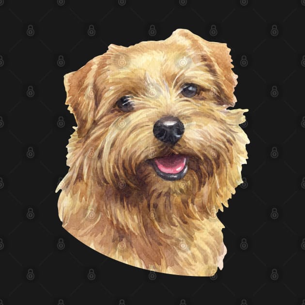 Norfolk Terrier Watercolor Art by doglovershirts