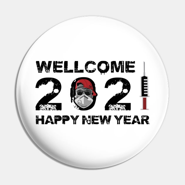 Happy New Year Pin by Genie Store