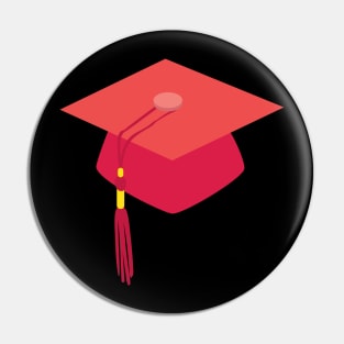 Red Graduation Cap Pin