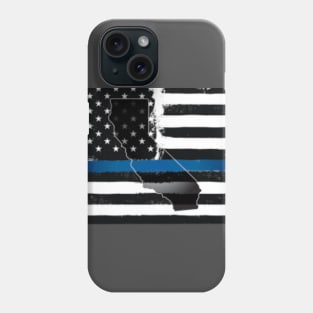 California Thin Blue Line Flag Phone Case