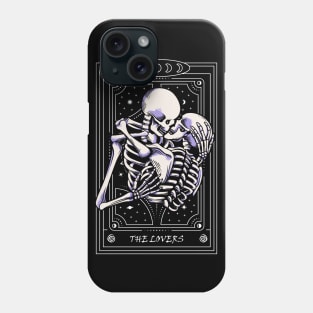 Tarot Card Skeletons Couple The Lovers Phone Case