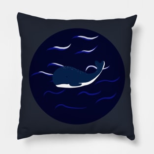 Whale in the Ocean Pillow