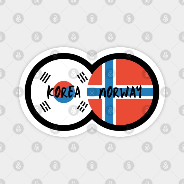 Korean Norwegian - Korea, Norway Magnet by The Korean Rage