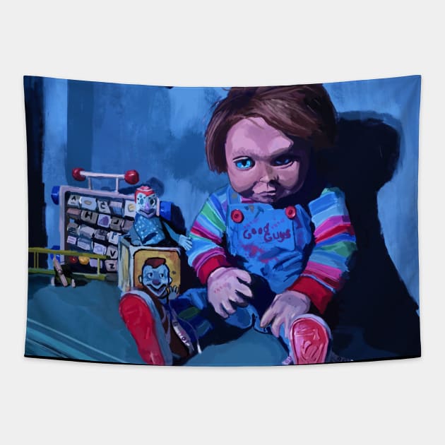 Chucky Childs Play 2 Tapestry by Art Of Lunatik