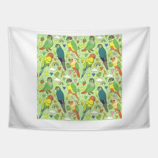 Colourful Conures Pattern Tapestry