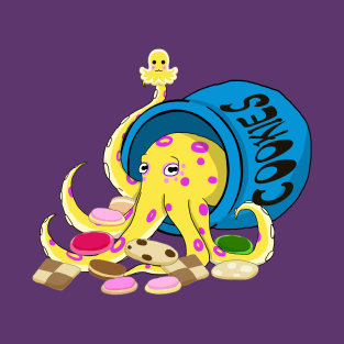 Octopus in a cookie jar (yellow with rings) T-Shirt