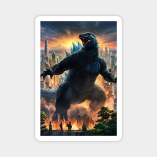 Godzilla versus aliens Magnet