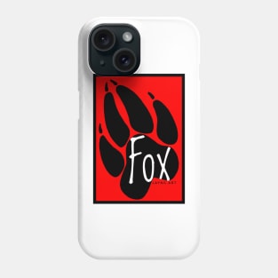 Fox Layng Art Logo Red/White Phone Case