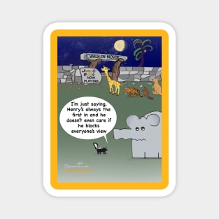 Enormously Funny Cartoons Blocking the View Magnet